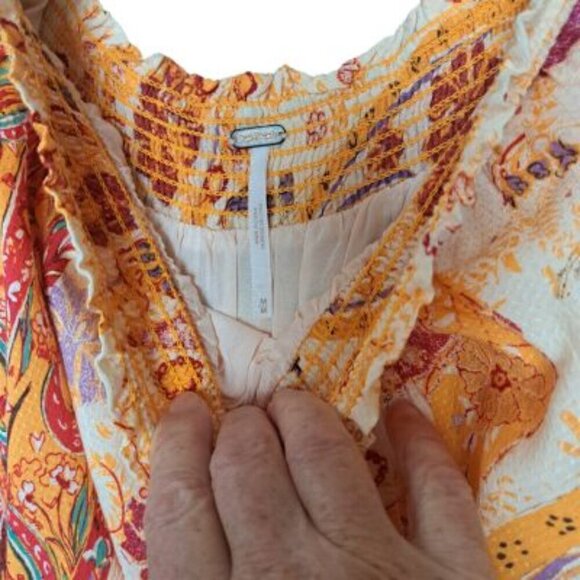 Free People Carmen Off-the-Shoulder Jumpsuit in Golden Gate - Picture 6 of 7